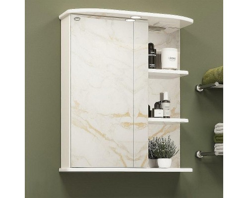 Зеркальный шкаф Onika Карина 60.01 L 206009 с подсветкой Белый