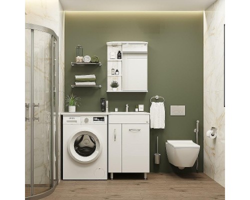 Зеркальный шкаф Onika Карина 55.01 R 205513 с подсветкой Белый