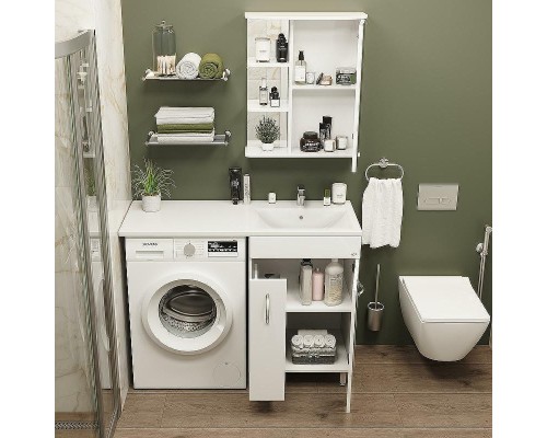 Зеркальный шкаф Onika Карина 55.01 R 205513 с подсветкой Белый