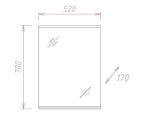 Зеркало Onika Крит 52.00 205211 Белое