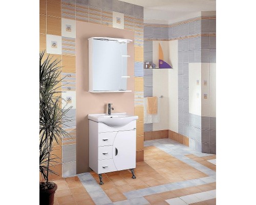 Зеркальный шкаф Onika Луна 60.01 L 206013 с подсветкой Белый