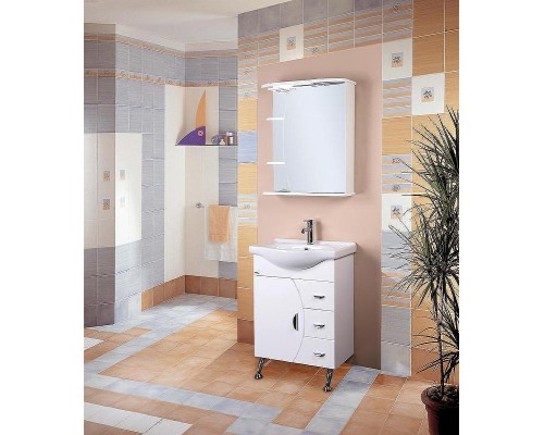 Зеркальный шкаф Onika Луна 60.01 R 206014 с подсветкой Белый