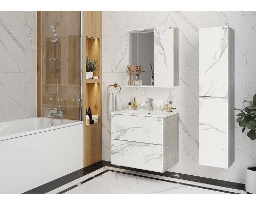 Шкаф пенал Onika Марбл 30.10 403076 подвесной Мрамор Камень бетонный