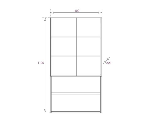 Подвесной шкаф Onika Маркус 60 306011 цвет Белый
