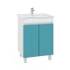 Тумба под раковину Onika Марви 60 106153 цвет Белый Бирюзовый
