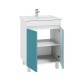 Тумба под раковину Onika Марви 60 106153 цвет Белый Бирюзовый