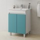 Тумба под раковину Onika Марви 60 106153 цвет Белый Бирюзовый