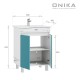 Тумба под раковину Onika Марви 60 106153 цвет Белый Бирюзовый