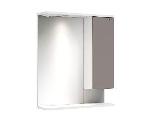 Зеркало со шкафом Onika Марви 60 R 206088 с подсветкой цвет Белый Мокко