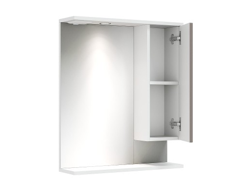 Зеркало со шкафом Onika Марви 60 R 206088 с подсветкой цвет Белый Мокко