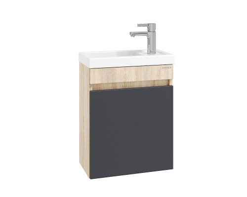 Тумба под раковину Onika Милтон 45 R 104511 подвесная цвет Дуб сонома Серый