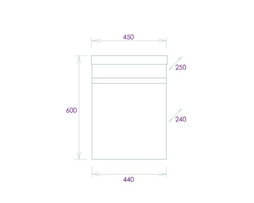 Тумба под раковину Onika Милтон 45 R 104511 подвесная цвет Дуб сонома Серый