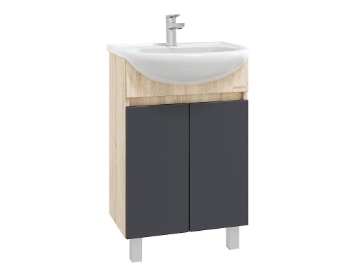Тумба под раковину Onika Милтон 55 105560 цвет Дуб сонома Серый