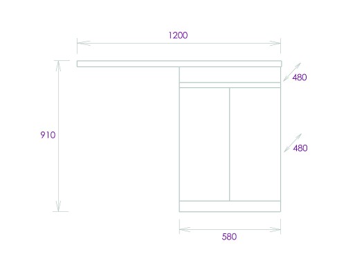 Тумба под раковину Onika Милтон 58 105802 цвет Белый