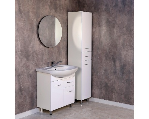 Шкаф пенал Onika Модерн 26 402606 с бельевой корзиной цвет Белый