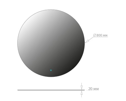Зеркало Onika Сола 50 205025 с подсветкой с сенсорным выключателем и диммером