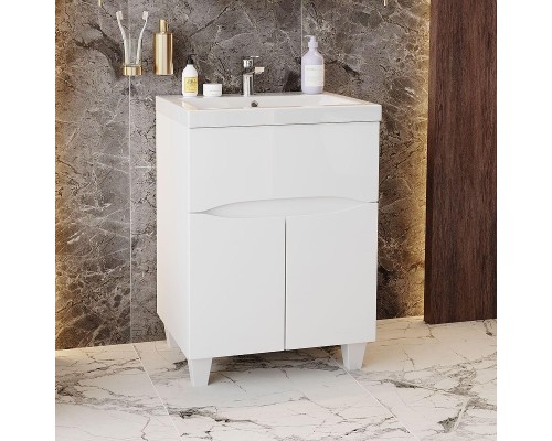Тумба под раковину Onika Стрим 60 106154 цвет Белый