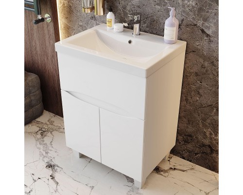 Тумба под раковину Onika Стрим 60 106154 цвет Белый