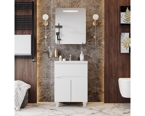 Тумба под раковину Onika Стрим 60 106154 цвет Белый