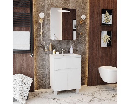 Тумба под раковину Onika Стрим 60 106154 цвет Белый