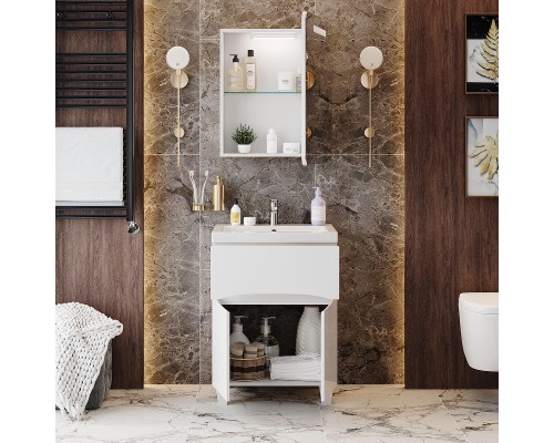 Тумба под раковину Onika Стрим 60 106154 цвет Белый