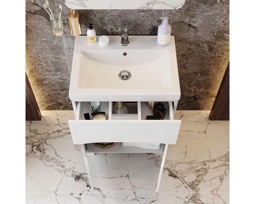 Тумба под раковину Onika Стрим 60 106154 цвет Белый