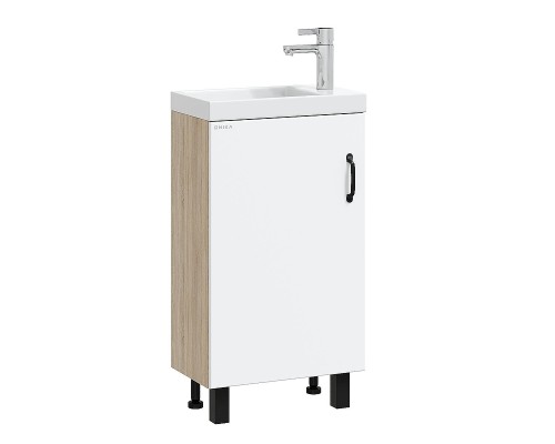 Тумба под раковину Onika Тимбер 45 L 104508 цвет Дуб сонома Белый матовый