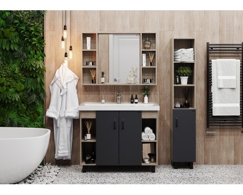 Тумба под раковину Onika Тимбер 100 110010 цвет Дуб сонома Серый