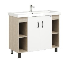 Тумба под раковину Onika Тимбер 100 110011 цвет Дуб сонома Белый матовый