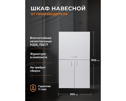 Подвесной шкаф Orange Смайл 60 SM-60SR2 Белый