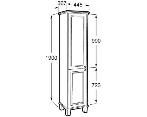 Шкаф пенал Roca Carmen 44 857137415 Сатин белый