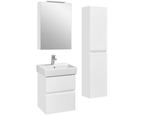 Зеркальный шкаф Roca Oleta 50 R A857644806 с подсветкой Белый глянец