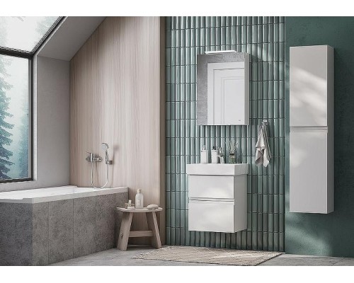 Зеркальный шкаф Roca Oleta 50 R A857644806 с подсветкой Белый глянец