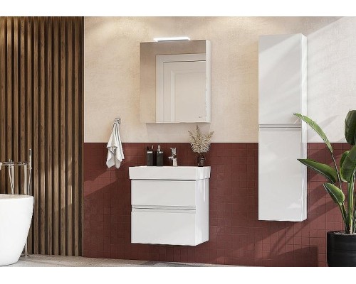 Зеркальный шкаф Roca Oleta 60 R A857646501 с подсветкой Белый матовый