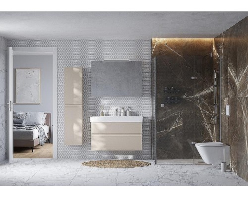 Зеркальный шкаф Roca Oleta 100 A857648515 с подсветкой Капучино