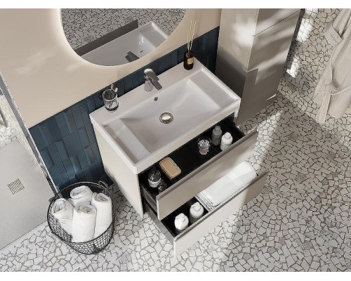 Тумба под раковину Roca Ona 80 A857630510 подвесная Бежево-серый матовый