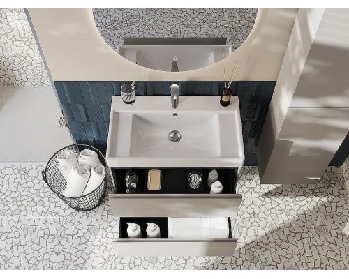 Тумба под раковину Roca Ona 80 A857630510 подвесная Бежево-серый матовый