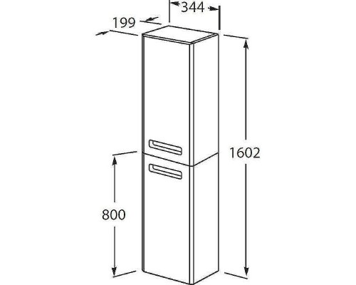 Шкаф пенал Roca The Gap 35 ZRU9302746 R подвесной Фиолетовый