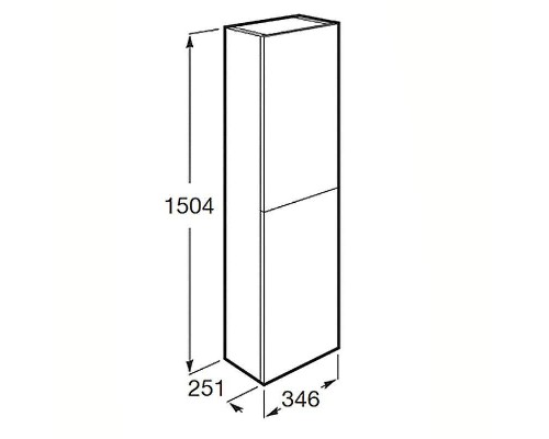 Шкаф пенал Roca The Gap 35 A857427402 подвесной Городской дуб