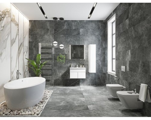 Зеркальный шкаф Roca Up 80 ZRU9303017 с подсветкой Белый глянец