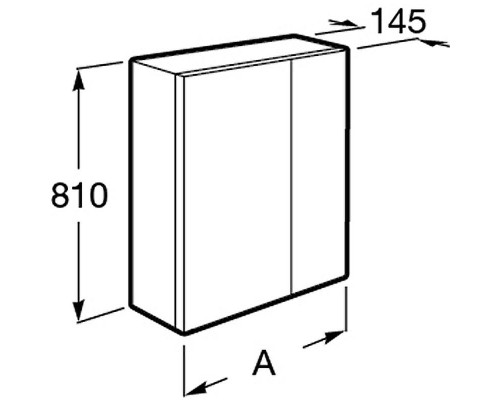Зеркальный шкаф Roca Up 80 ZRU9303017 с подсветкой Белый глянец
