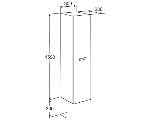 Шкаф пенал Roca Victoria Nord 30 ZRU9000026 подвесной Белый