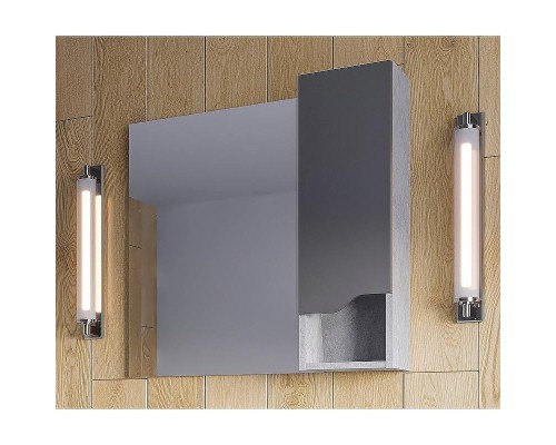 Зеркало со шкафом Stella Polar Абигель 80 SP-00001106 Серое Цемент