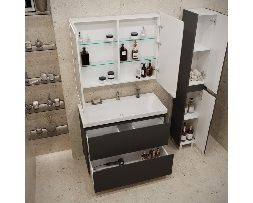 Зеркальный шкаф Stella Polar Фройд 100 SP-00001242 с подсветкой цвет Белый