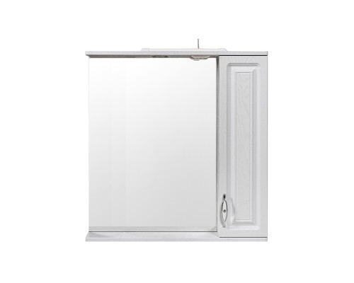 Зеркало со шкафом Stella Polar Кармела 65 SP-00002031 с подсветкой цвет Белое серебро