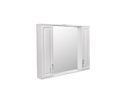 Зеркало со шкафом Stella Polar Кармела 90 SP-00002033 с подсветкой цвет Белое серебро