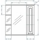 Зеркало со шкафом Stella Polar Кармела 75 SP-00000185 Ольха белая