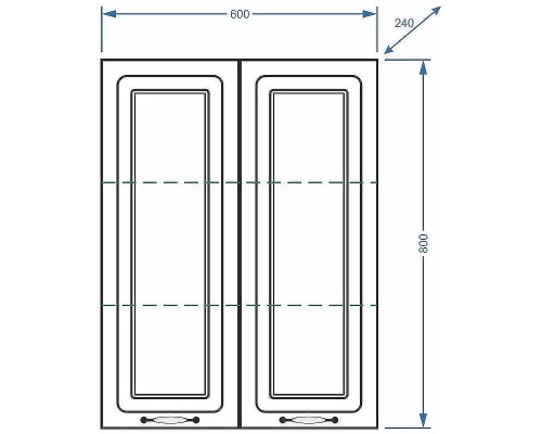 Подвесной шкаф Stella Polar Кармела 60 SP-00000189 Ольха белая
