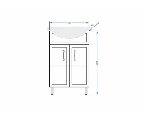 Тумба под раковину Stella Polar Концепт 55 SP-00001861 цвет Белый