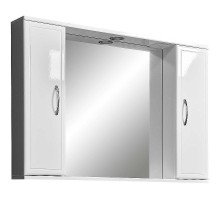 Зеркало со шкафом Stella Polar Концепт 100 SP-00000135 с подсветкой Белое
